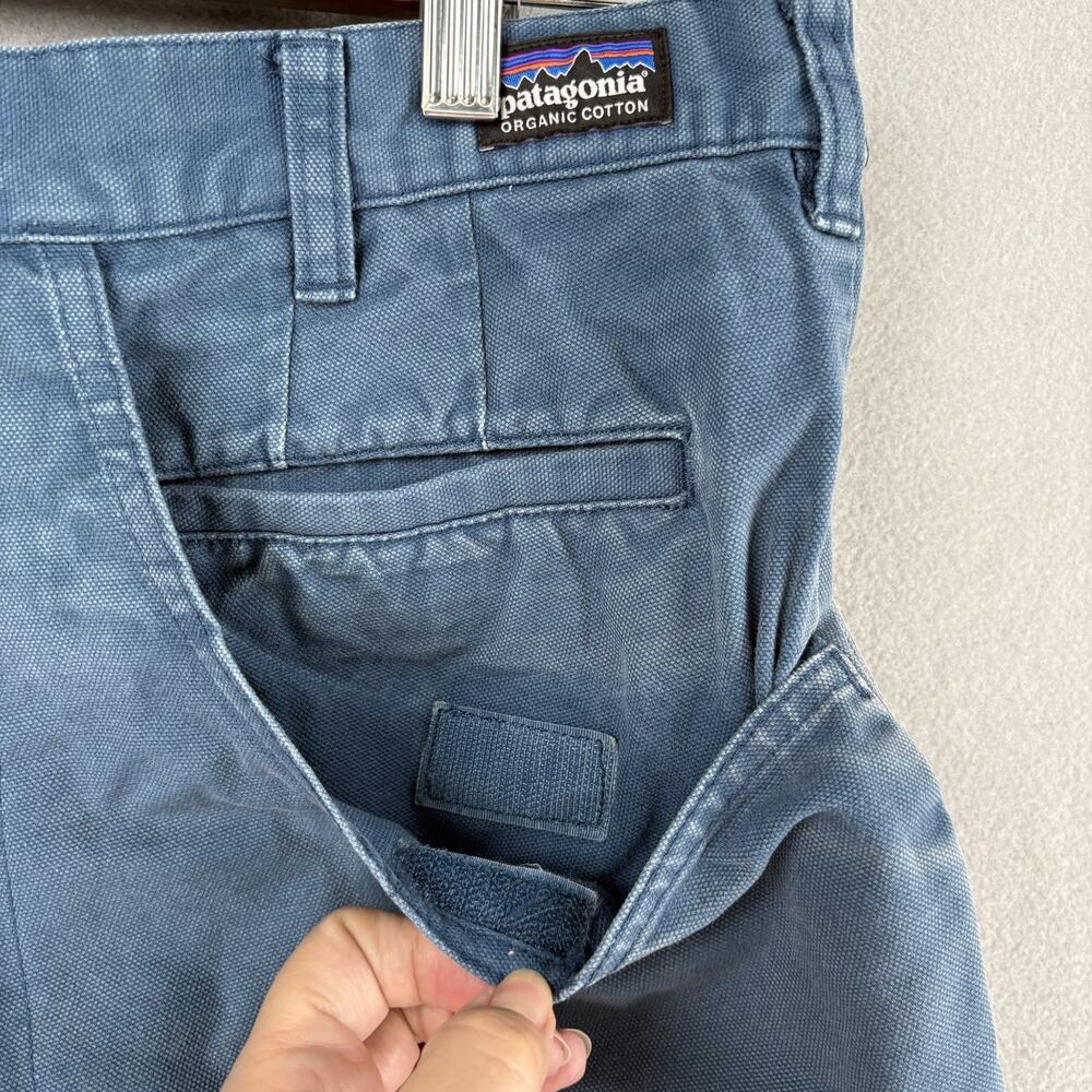 Patagonia Stand Up Shorts Mens 35 Blue Organic Cotton Canvas Chino 4.5" Inseam - Picture 10 of 12